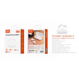 Auricular TWS Bluetooth 5.4, Bateria (30mAh*2) con Estuche Recargable 230mAh