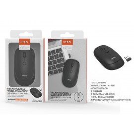 Raton inalambrico y USB 4D 2.4 GHz,con Bateria 500mAh Recargable ,incluye cable Micro USB