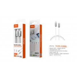 Cable de Datos Caldris con carga rapida para Type-C a Iphone 30W/20V/1.5A/1M