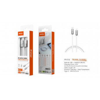 Cable de Datos Caldris con carga rapida para Type-C a Iphone 30W/20V/1.5A/1M