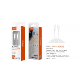 Cable de Datos Orvion con carga rapida para Type-C a Type-C 60W/20V/3A/3M