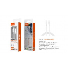 Cable de Datos Orvion con carga rapida para Type-C a Type-C 100W/20V/5A/1.5M
