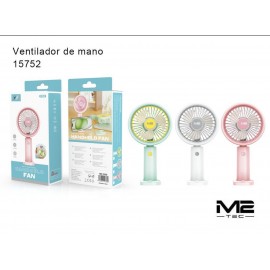 Mini ventilador de mano con función de soporte de móvil