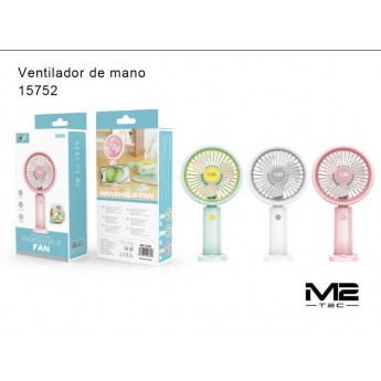 Mini ventilador de mano con función de soporte de móvil