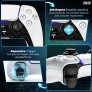Mando inalámbrico PS5, BT 5.0, 1000 mAh, doble vibración, control de movimiento de 6 ejes, carga USB-C