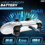Mando inalámbrico PS5, BT 5.0, 1000 mAh, doble vibración, control de movimiento de 6 ejes, carga USB-C