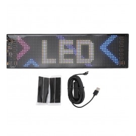 Panel de Matriz de Señal LED Programable,19.2X89.8cm, 5V/2A, Text/Gallery/DIY/CLOCK, Remoto control, etc