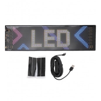 Panel de Matriz de Señal LED Programable,19.2X89.8cm, 5V/2A, Text/Gallery/DIY/CLOCK, Remoto control, etc