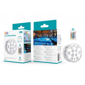 Luz subacuática IP68 con 3 ventosas, se usa pilas de 3A