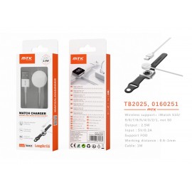 Cargador magnético para i-watch, 2.5W, 1M
