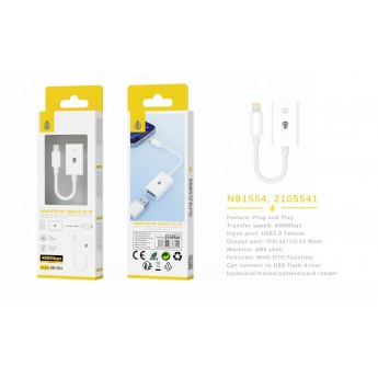 Adaptador OTG USB a iPhone, 480Mbps