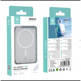 POWER BANK MAGNÉTICO INALÁMBRICO CON SOPORTE 2 EN 1 5000MAH