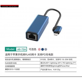 Adaptador Lignting a Ethernet RJ45, PD