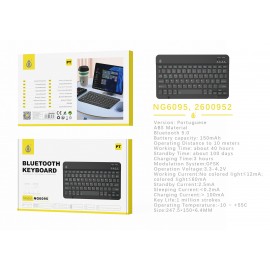 Mini Teclado Portugués inalámbrico con Bluetooth5.0 , 78 Keys, Batería 150mAh