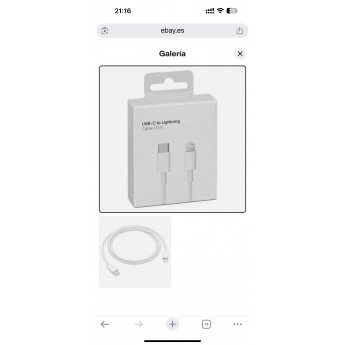 Cable de Type-C a Lightning en caja Lightning, 1M, 12uni/paq