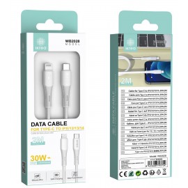 CABLE DE CARGA RÁPIDA TYPE-C TO LIGHTNING 30W 2M