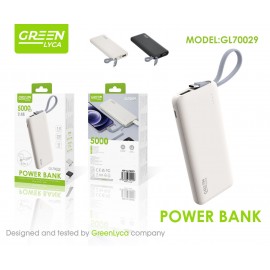 Power bank con cable Type-C, 3 en 1, 5000mAh