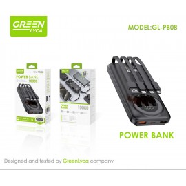 Power bank con cables, PD, 10000mh