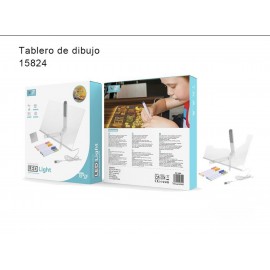 Tablero de dibujo 15x15cm con luz LED