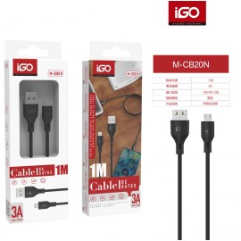 Cable micro USB 3A, 1M, 12 uni/paque