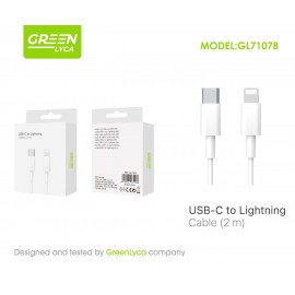 Cable de Type-C a  Lightning, 2M, 12uni/paq