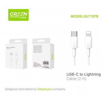 Cable de Type-C a  Lightning, 2M, 12uni/paq