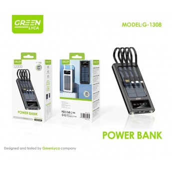 Power bank Solar con cable 12000mAh