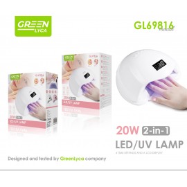 Lámpara UV de uñas, 20W, 2 en 1