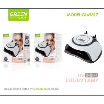 Lámpara UV de uñas, 18W, 2 en 1