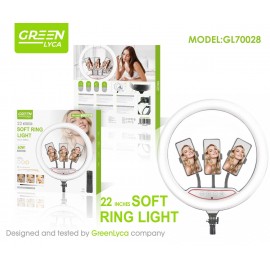 Aro de luz 22", 3 modos, con mando