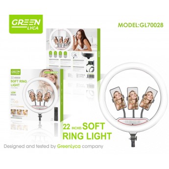 Aro de luz 22", 3 modos, con mando