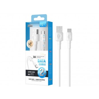 Cable De Datos Usb Para Type-C, 3A, 2M, 12un/paq