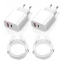 Cargador Power 30W con cable Type-C a Type-C, 6uni/paq