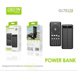 Power bank solar 10000mAh con cables
