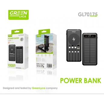 Power bank solar 10000mAh con cables