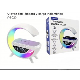Altavoz con lámpara y carga inalámbrica, FM/Radio