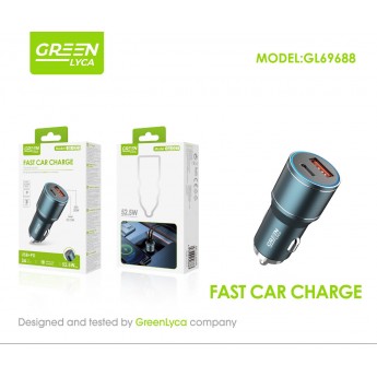 Cargador de coche PD 52.5W (22.5+30)