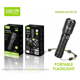 Linterna+Power bank, 2 en 1, 1200mAh, distancia 60 M, 15W,