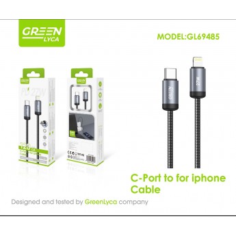 Cable de datos Type-c a Lightning PD 27W, 1.2M, 12 uni/paq