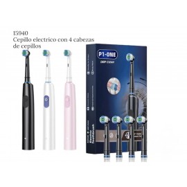 Cepillo de dientes electrónico con 4 cabezales