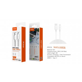 Cable de Datos Orvion para Type-C 3.4A/18W/3M