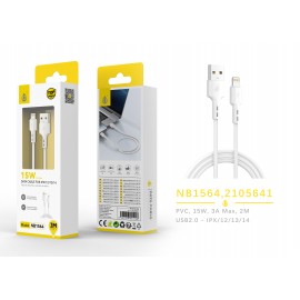 Cable de datos fonti para Iphone 5-14, 2M, 15W/3A, 12uni/paq