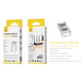 Clavija R45 CAT6 20pcs