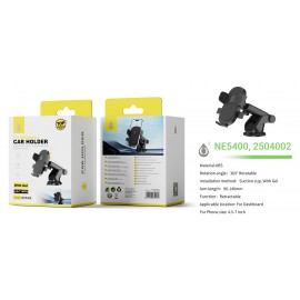 Soporte universal de movil con gel para Salpicadero y Parabrisas , Brazo Extensible 90-140