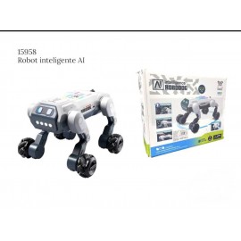 Perro robot a control remoto, coche acrobático inteligente