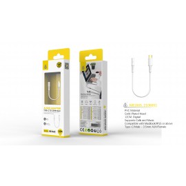Adaptador de audio digital, Type-C a Jack 3.5mm, Soporta llamada y Música, 12CM