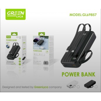 Power bank 20000mAh, 22.5W con cables