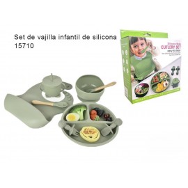 Set de vajilla infantil de silicona