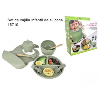 Set de vajilla infantil de silicona