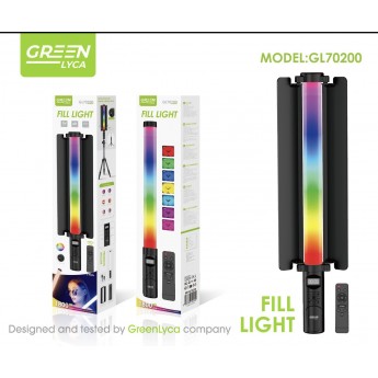 Barra de luz RGB con trípode, con mando a distancia, 1800mAh, 2.4Ghz